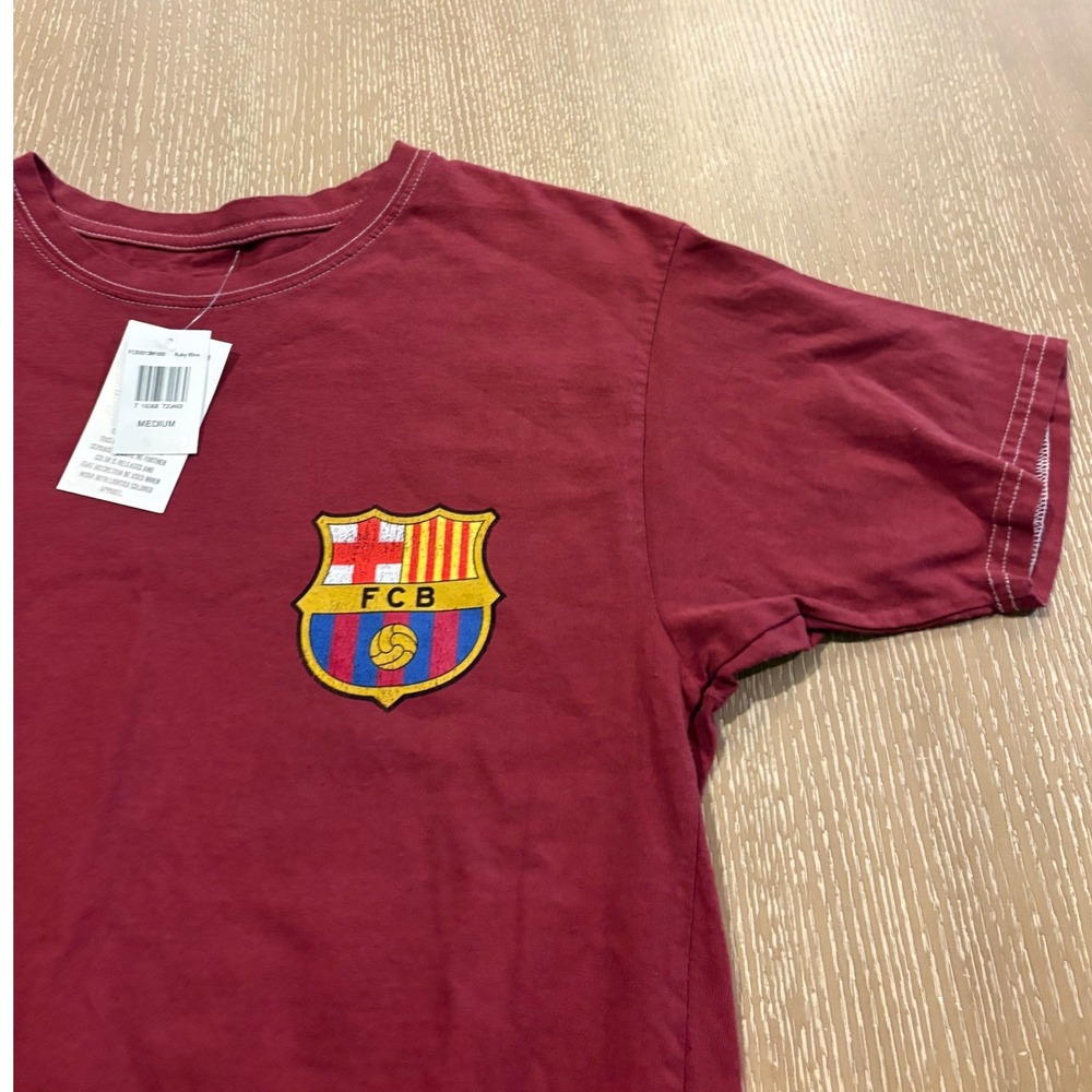 FC Barcelona Barça Graphic T Shirt Men's Medium Red Soccer Futbol Tee NWT
